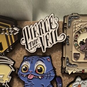 Pierce The Veil White Logo Enamel Pin